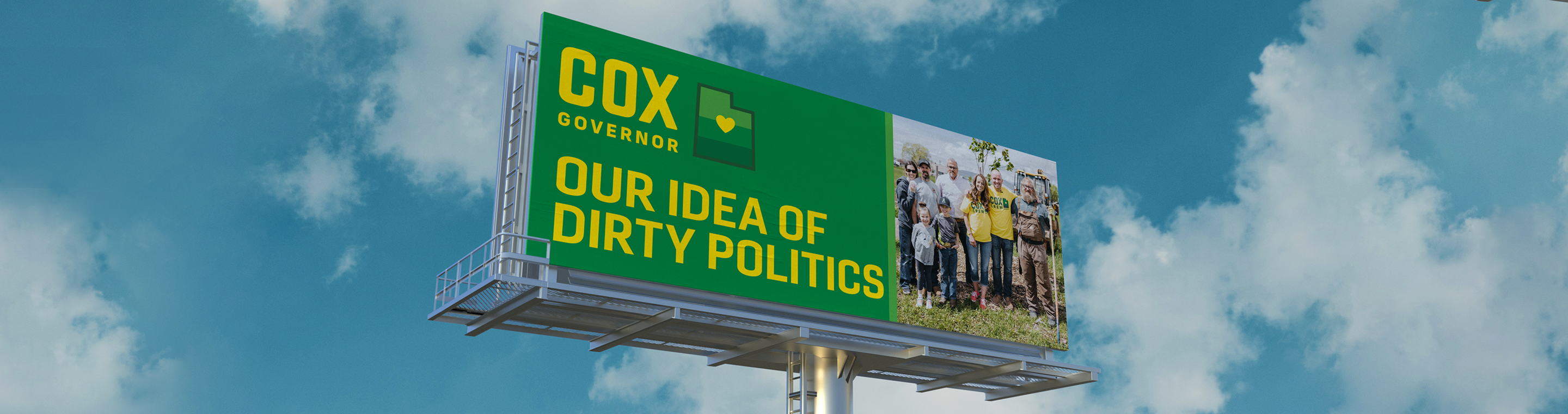 Cox for Governor - Our Idea of Dirty Politics Billboard